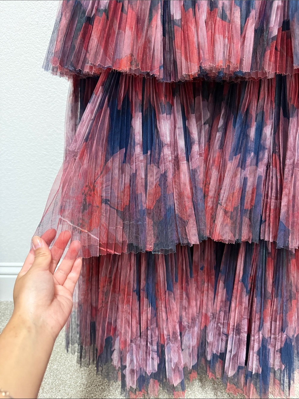 Hutch Tulle Printed Maxi Dress - Picture 7 of 10